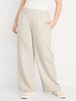 High-Waisted Bounce Fleece Wide-Leg Sweatpants
