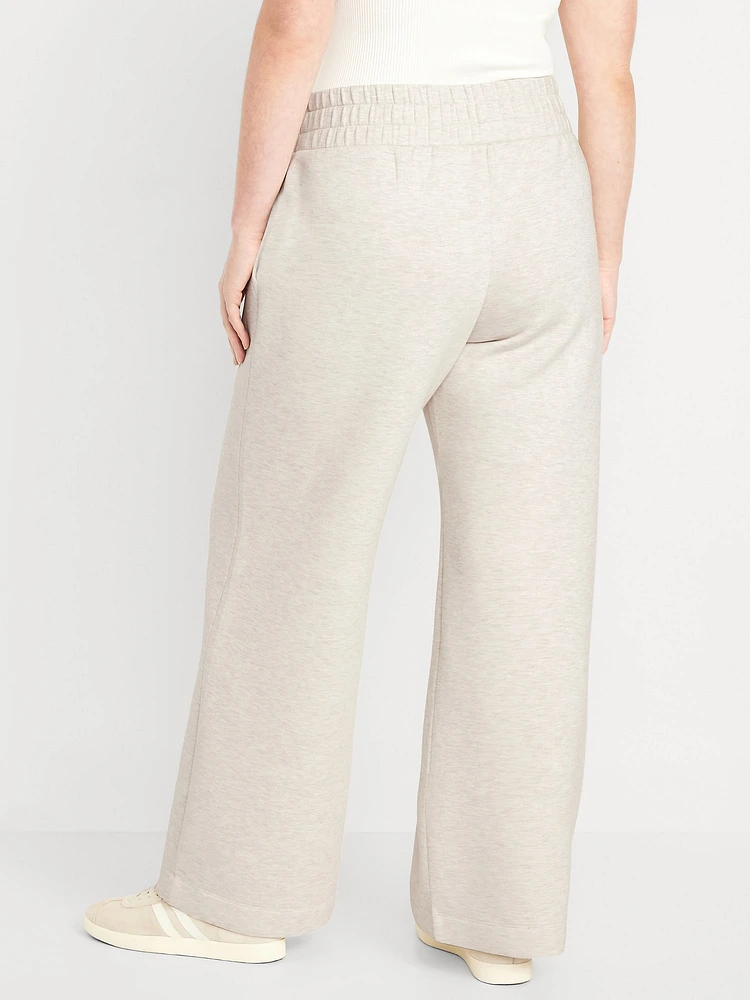 High-Waisted Bounce Fleece Wide-Leg Sweatpants