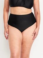 Matte High-Waisted Bikini Swim Bottoms