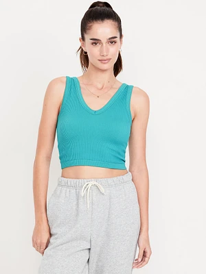 Exhale Seamless V-Neck Rib Tank