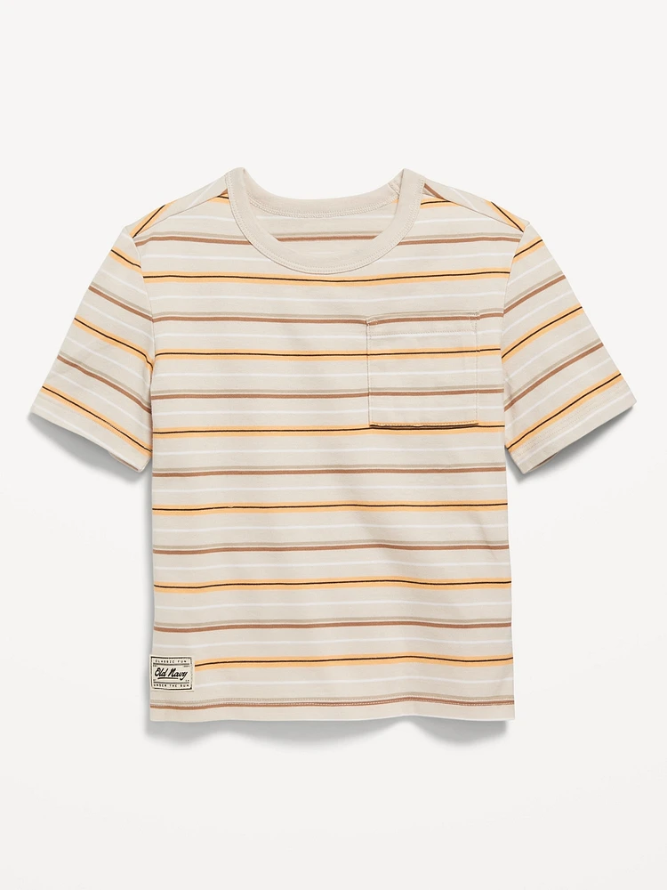 Oversized Short-Sleeve Pocket T-Shirt for Toddler Boys