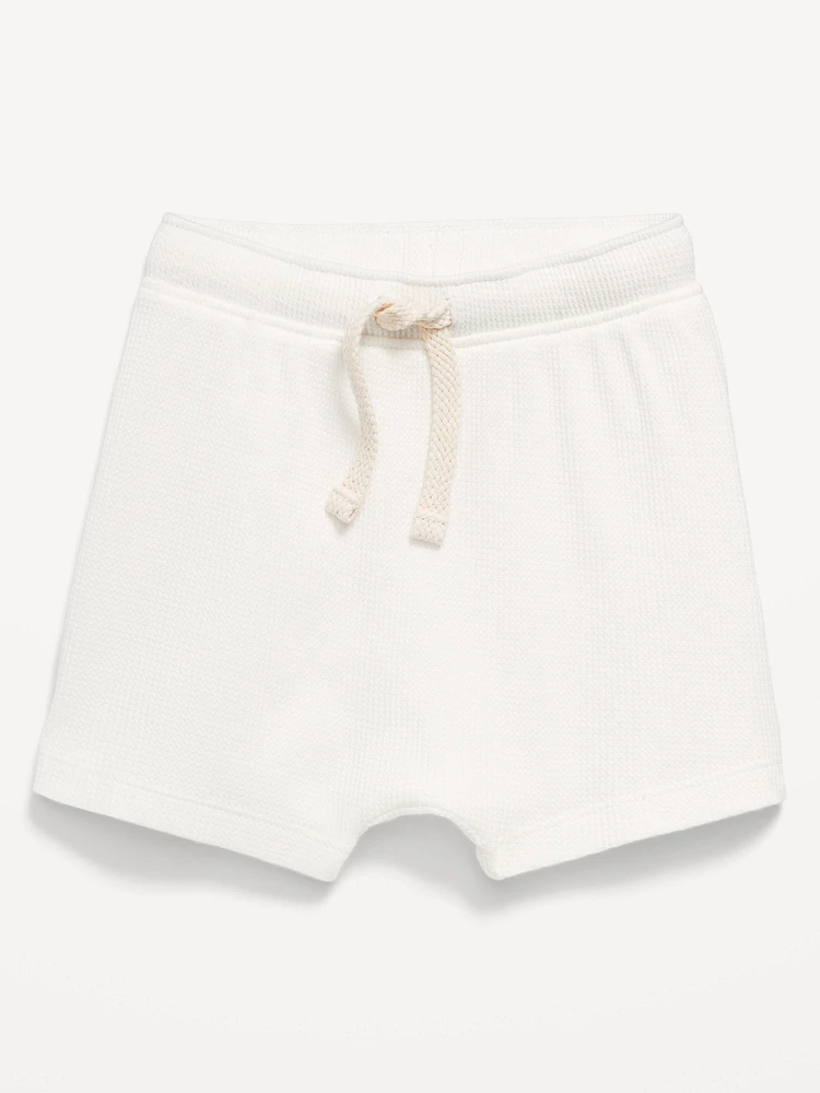 Waffle-Knit Pull-On Shorts for Baby