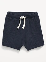 Waffle-Knit Pull-On Shorts for Baby