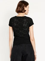 Lace Crew-Neck Top