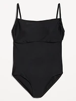 Matte Cutout Back One-Piece Swimsuit