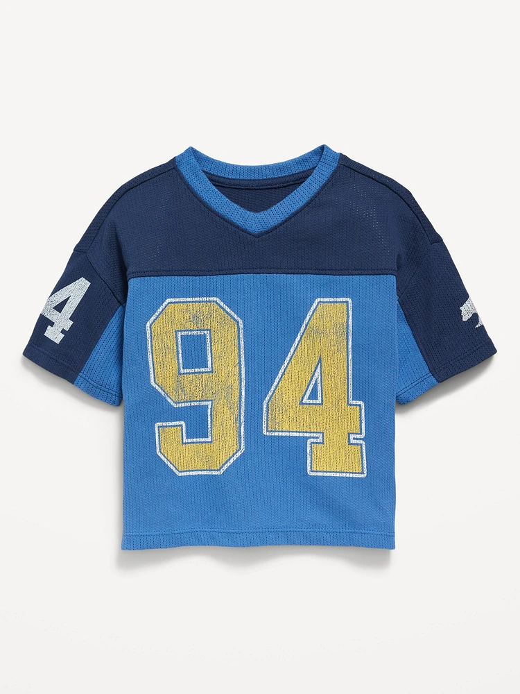 Oversized Boxy Mesh T-Shirt for Toddler Boys