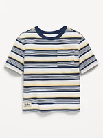 Oversized Short-Sleeve Pocket T-Shirt for Toddler Boys