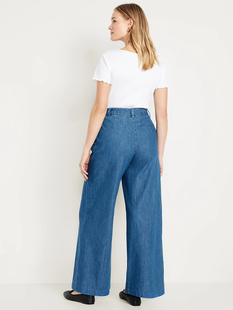 Extra High-Waisted Taylor Wide-Leg Trouser Pants