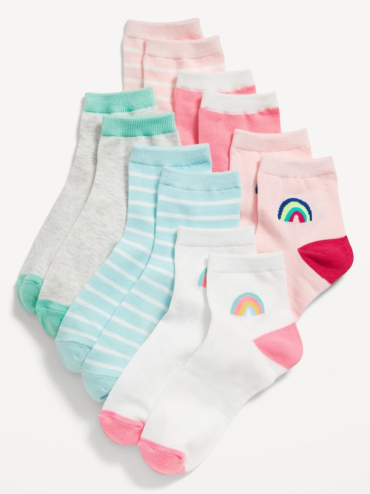 Quarter-Crew Socks 6-Pack for Girls