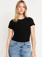 Lace Crew-Neck Top