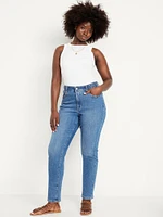 Curvy High-Waisted OG Straight Braided Ankle Jeans