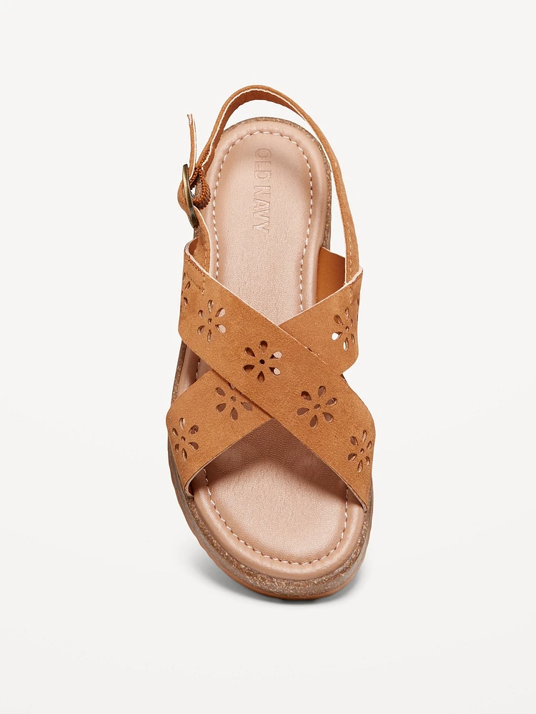 Faux-Suede Platform Sandals for Girls