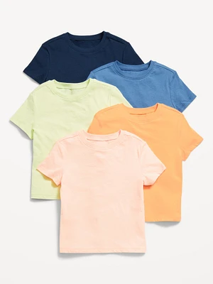 Short-Sleeve Solid T-Shirt 5-Pack for Toddler Boys