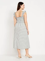 Fit & Flare Lightweight Smocked Midi Dress