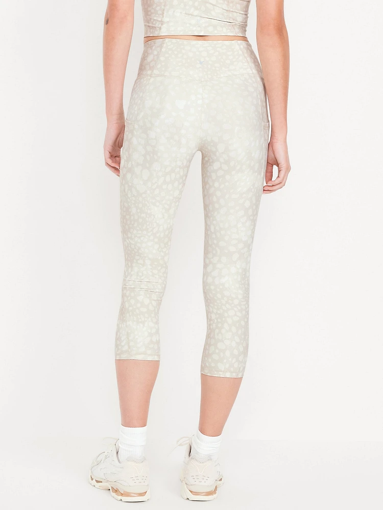 High-Waisted PowerSoft Crop Pocket Leggings