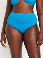 High-Waisted Bikini Swim Bottoms