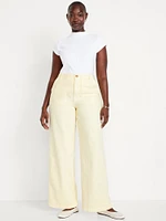 High-Waisted Baggy Wide-Leg Jeans