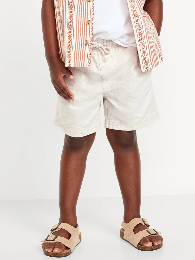 Linen-Blend Shorts for Toddler Boys