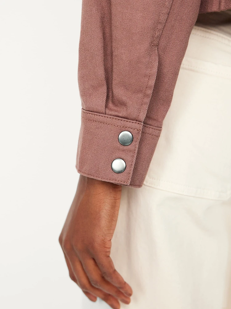 Canvas Crop Utility Jacket