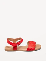 Faux-Leather Braided Sandal for Girls