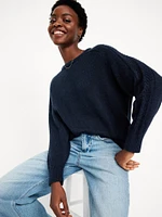 Pointelle Pullover Sweater