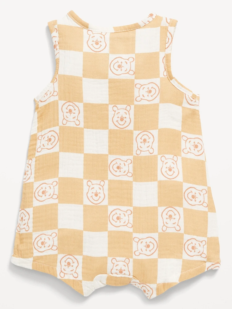 Disney© Sleeveless Henley One-Piece Romper for Baby