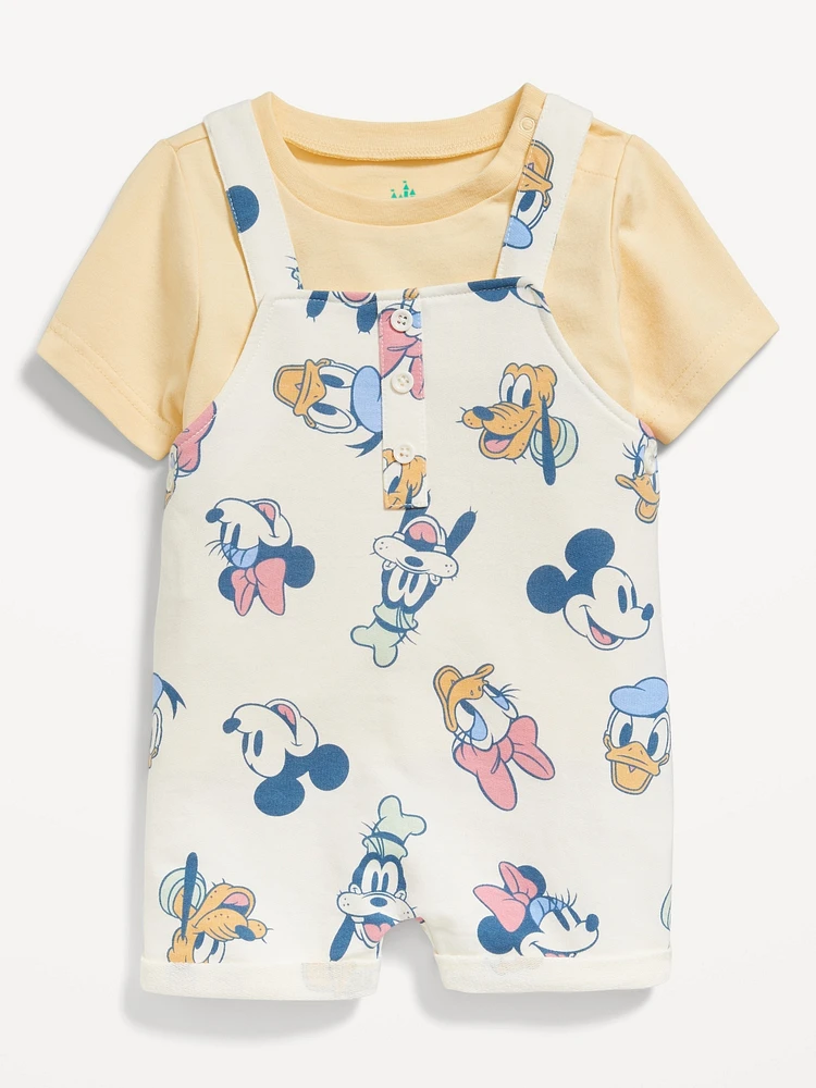 Disney© Short-Sleeve T-Shirt and Shortalls Set for Baby