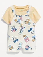 Disney© Short-Sleeve T-Shirt and Shortalls Set for Baby