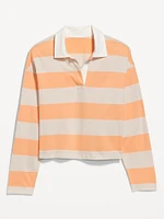 Rugby Stripe Crop Polo