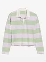 Rugby Stripe Crop Polo