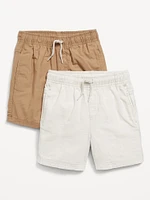 Functional Drawstring Shorts 2-Pack for Toddler Boys