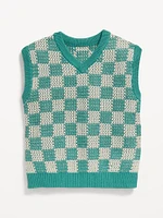 Oversized Sweater-Knit Vest for Toddler Boys