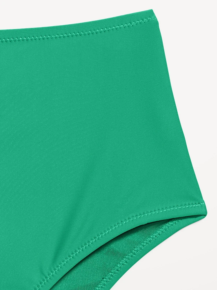 High-Waisted Bikini Swim Bottoms