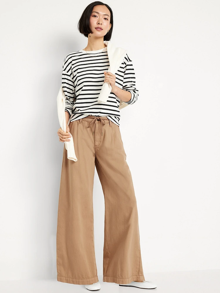 High-Waisted Super Wide-Leg Drapey Pants