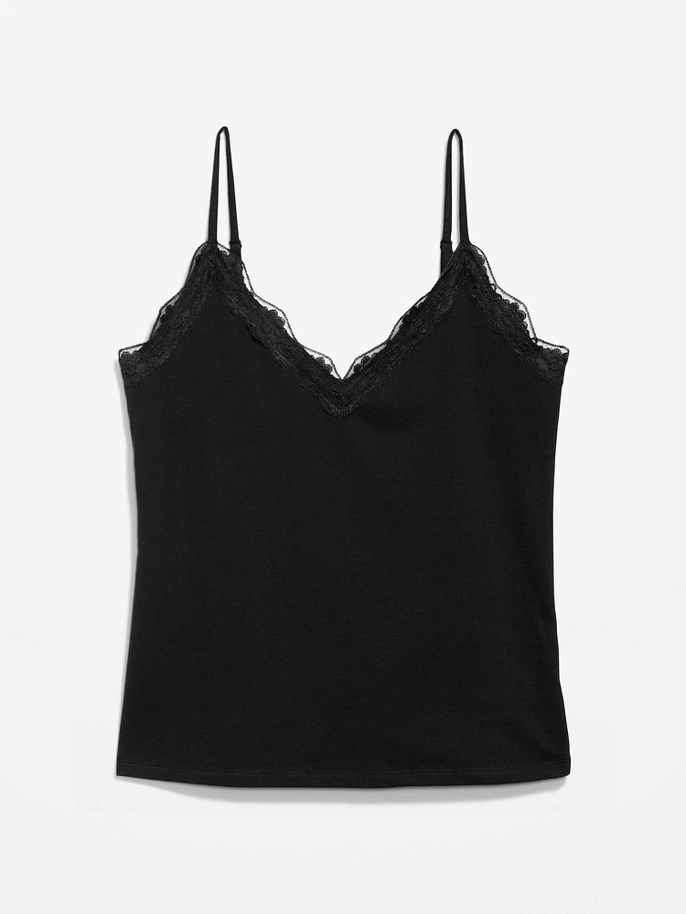 Lace-Trim Cami Tank Top