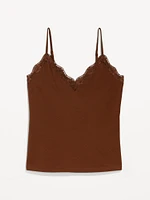 Lace-Trim Cami Tank Top