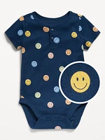 Short-Sleeve Henley Bodysuit for Baby