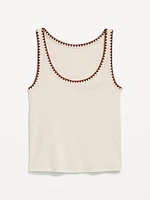 Embroidered Tank Top