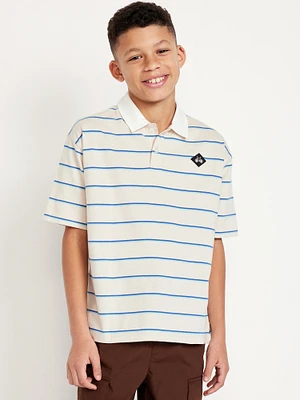 Oversized Embroidered Rugby Polo Shirt for Boys