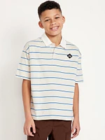 Oversized Embroidered Rugby Polo Shirt for Boys