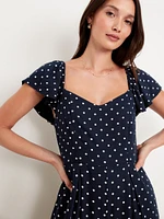 Fit & Flare Crepe Jumpsuit