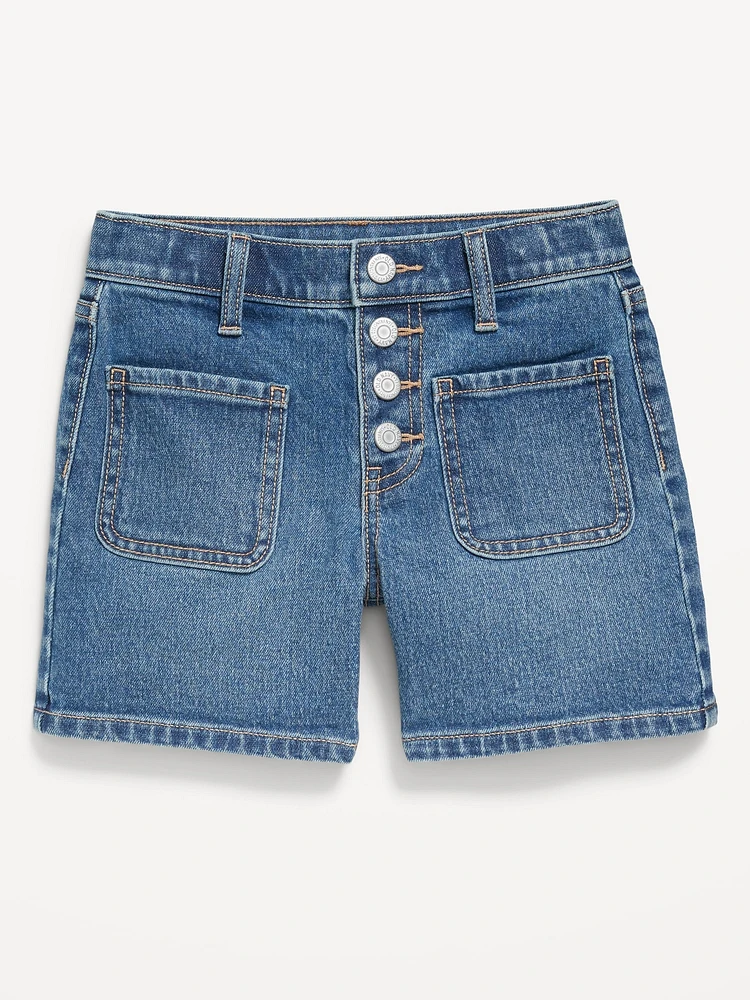 High-Waisted Jean Shorts for Girls
