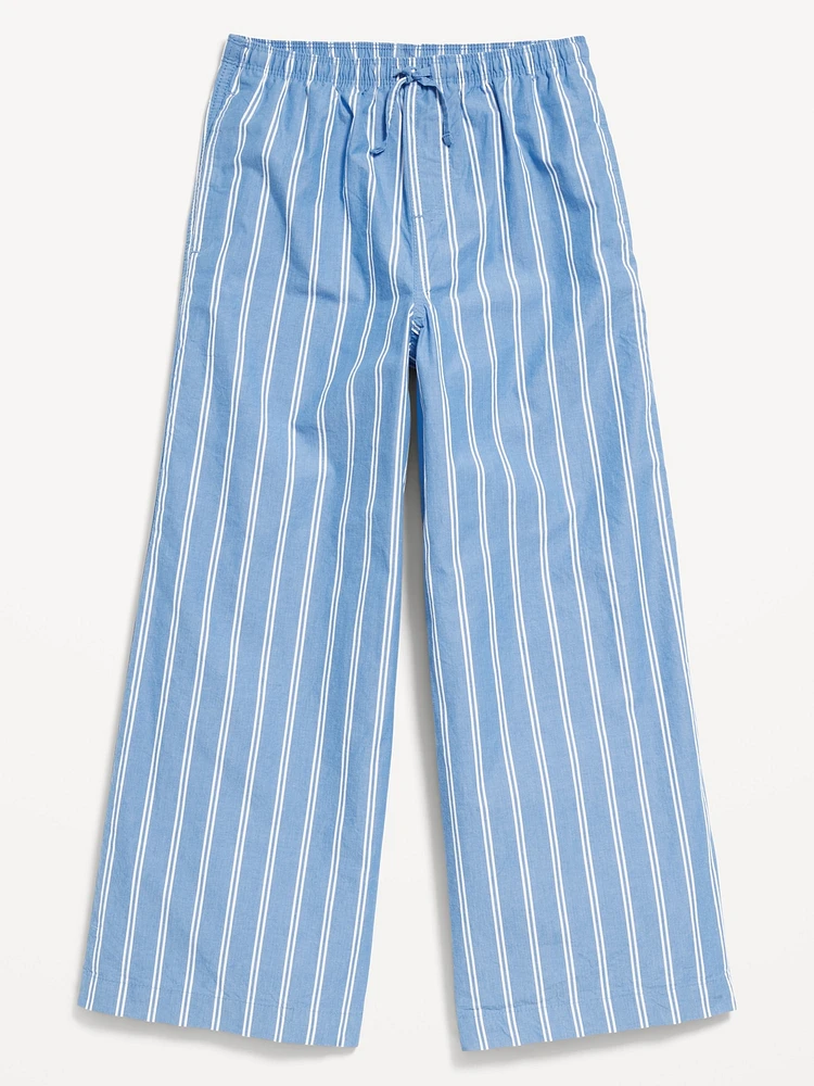 Lighweight Printed Poplin Pants for Girls