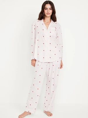 Poplin Pajama Pant Set