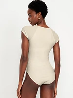 Double-Layer Cinched Bodysuit