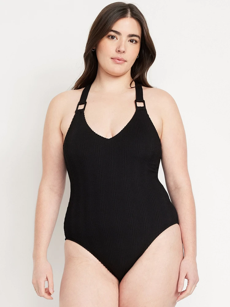 Ribbed One-Piece Swimsuit