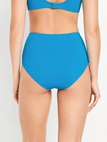 High-Waisted Bikini Swim Bottoms
