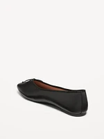 Faux-Leather Ballet Flats