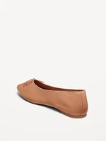 Faux-Leather Ballet Flats