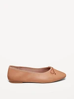 Faux-Leather Ballet Flats